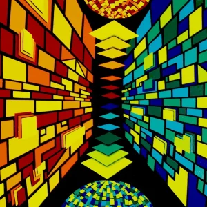 Casino Carpet Wormhole, a hypnotic digital artwork by Gus Bradt